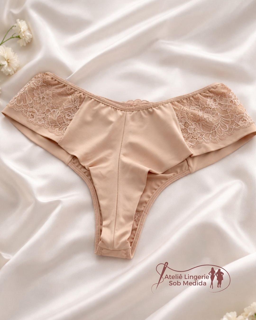 calcinha fio duplo chocolate bege